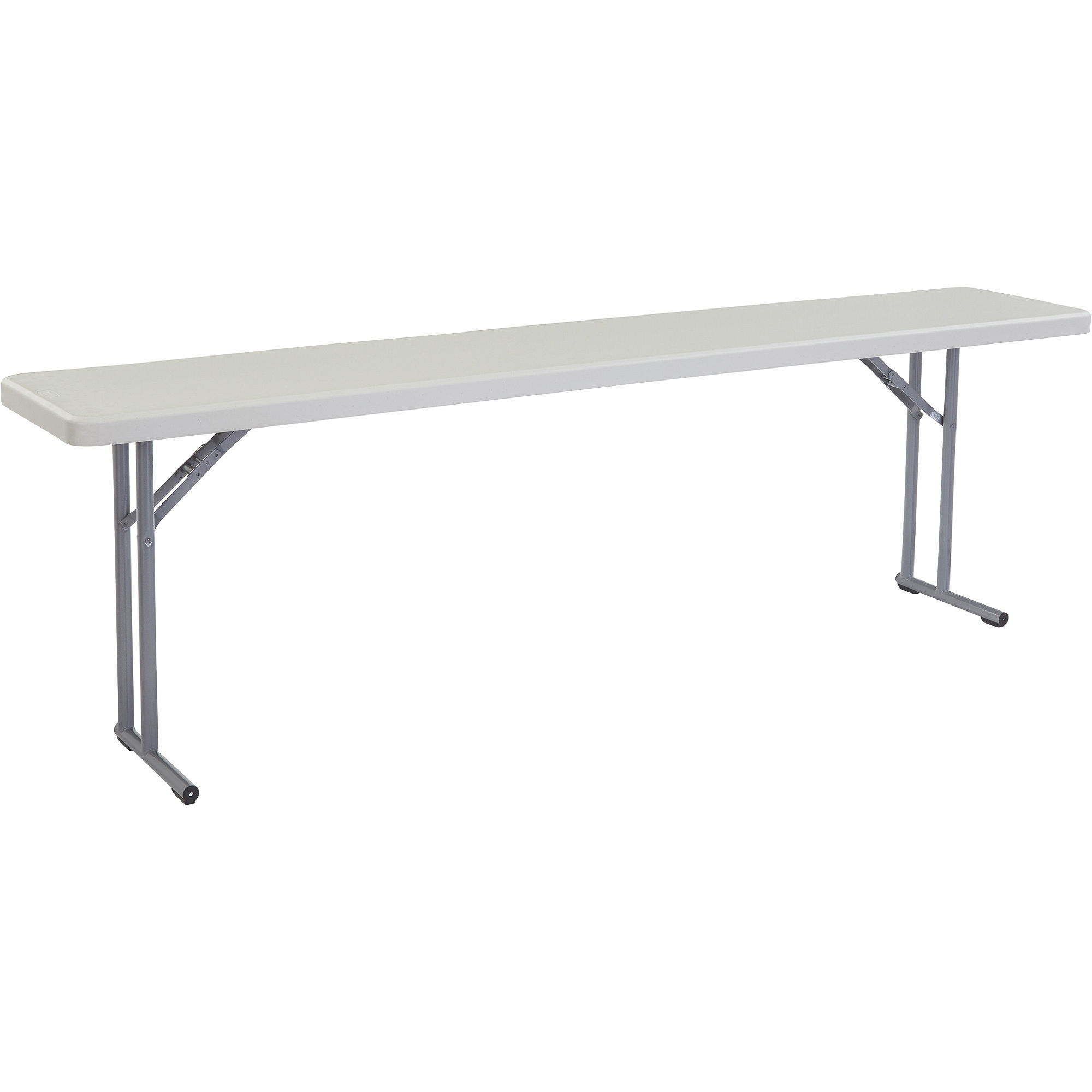 National Public Seating Plastic Folding Table, 18in.W x 96in.L, Model# BT1896